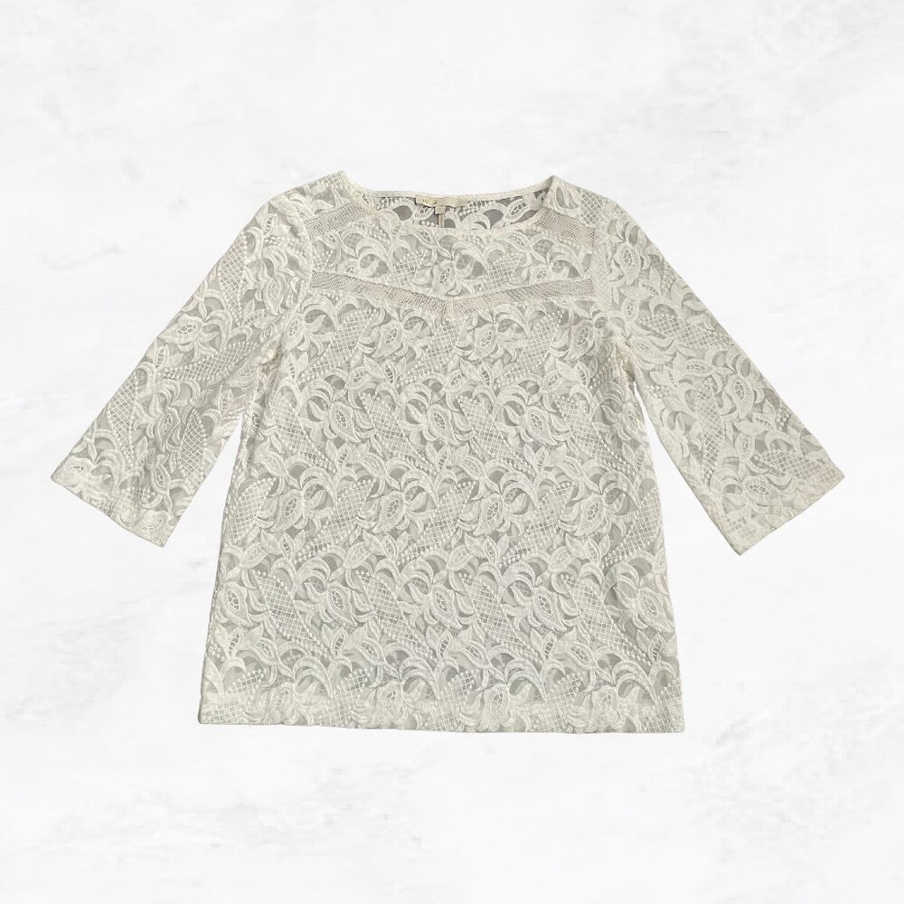 Maje Ivory Lace Top